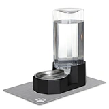 RIZZARI 9L Black Pet Water Dispenser - Automatic Stainless Steel Gravity Pet Feeder for Medium and Large-Sized Dogs and Cats